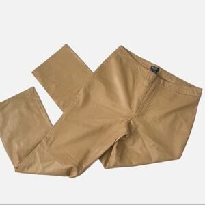 REM Garson tan leather bootcut pants size 12 genuine
